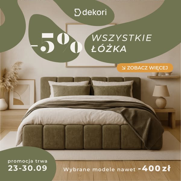 Wszystkie łóżka teraz -5%