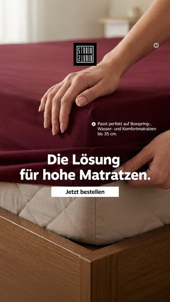 Das Laken für hohe Matratzen