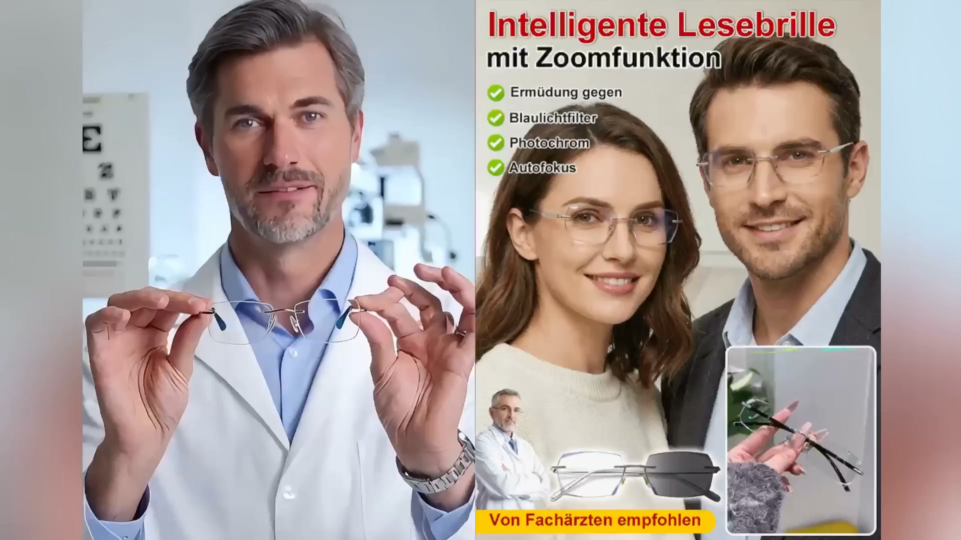 Bis zu 89% RABATT! Jenaer Optik Autofokus-Brille (2 Stück nur 46.00€!)