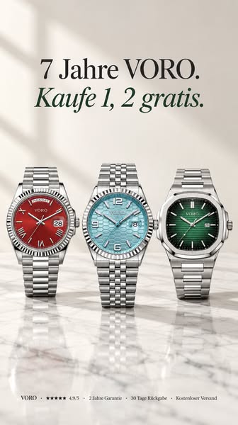 7 Jahre VORO. Kaufe 1, 2 gratis.