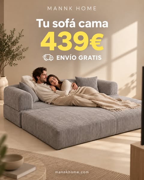 Sofá por 439 € + envío GRATIS