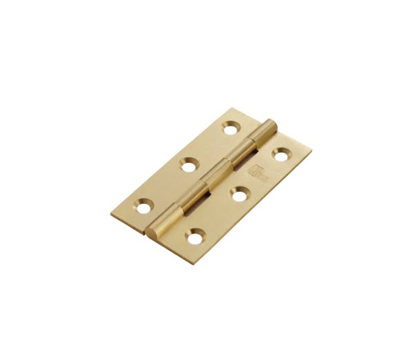 Carlisle Brass - 76 X 40 X 1.5mm Solid Drawn Brass Butt Hinge (Pair) - Satin Brass