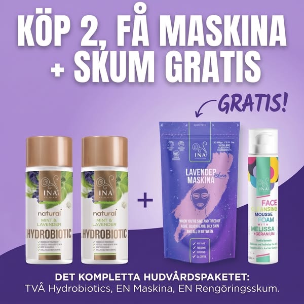 Köp 2 Hydrobiotic, Maskina-mask och skum på köpet