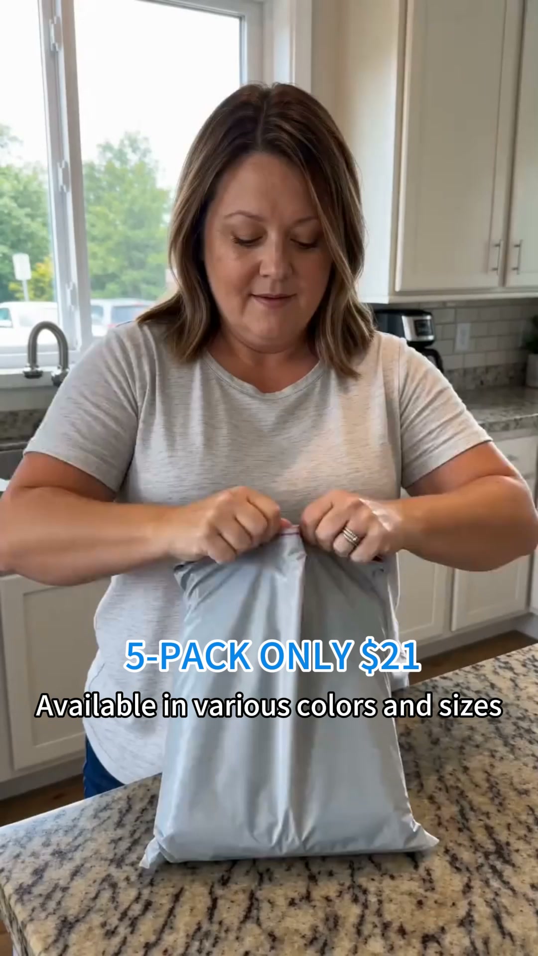 Women’s V Neck T Shirt – Casual Pleated Button Top, Loose Fit Short Sleeve Summer Tee