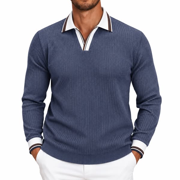 Men's Corduroy Collared Pullover