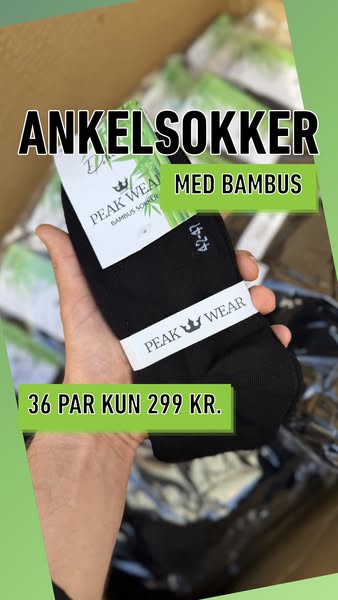36 par Bambus ankelsokker KUN 299
