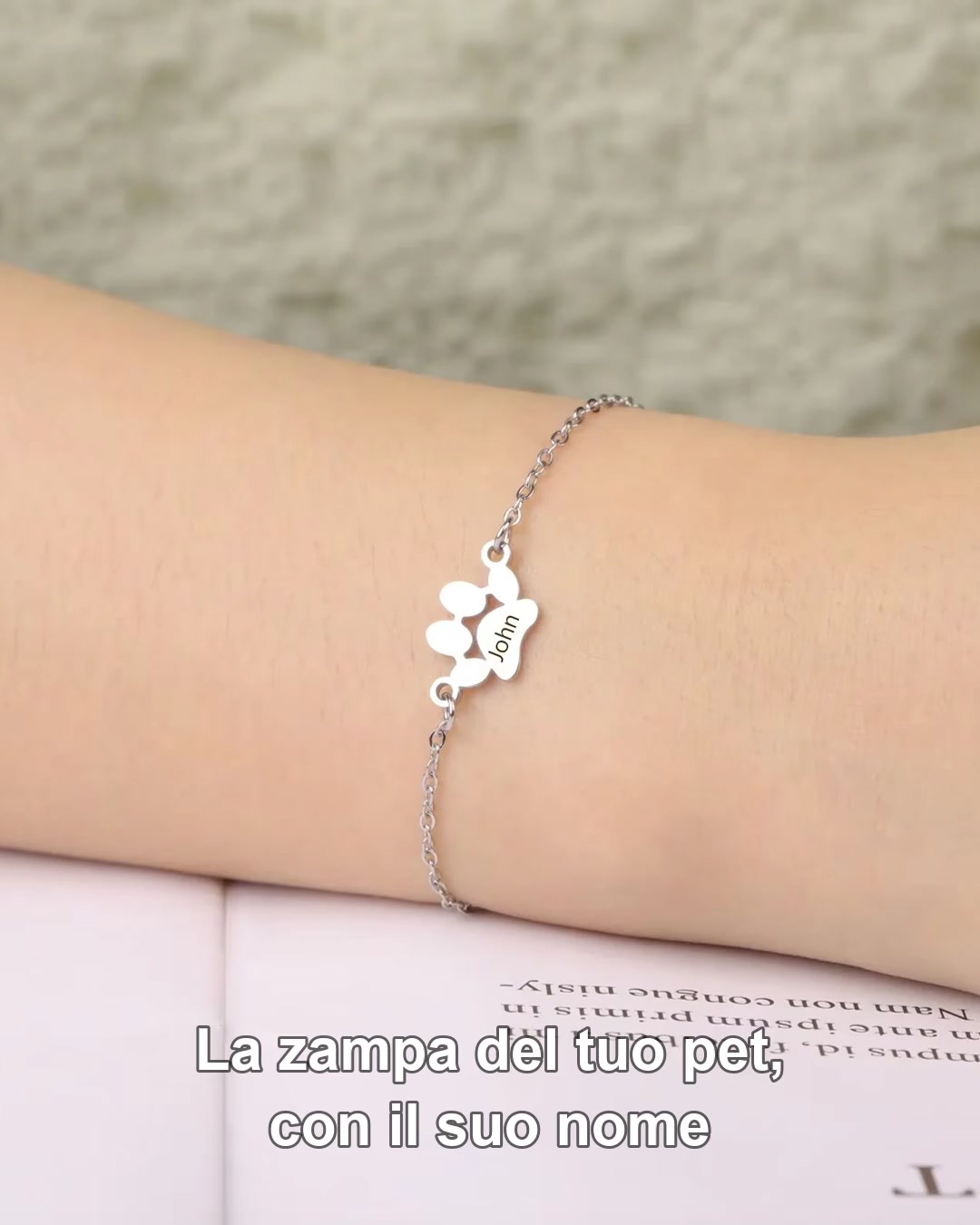 Il bracciale con la zampa del tuo pet