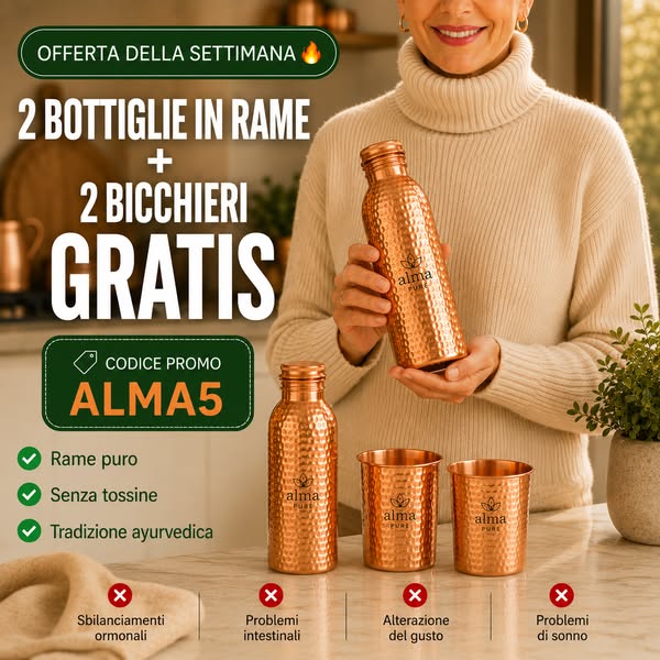 Puro rame. Garanzia a vita. Spedizione gratuita. Alma Pure™: l’investimento benessere che meriti.