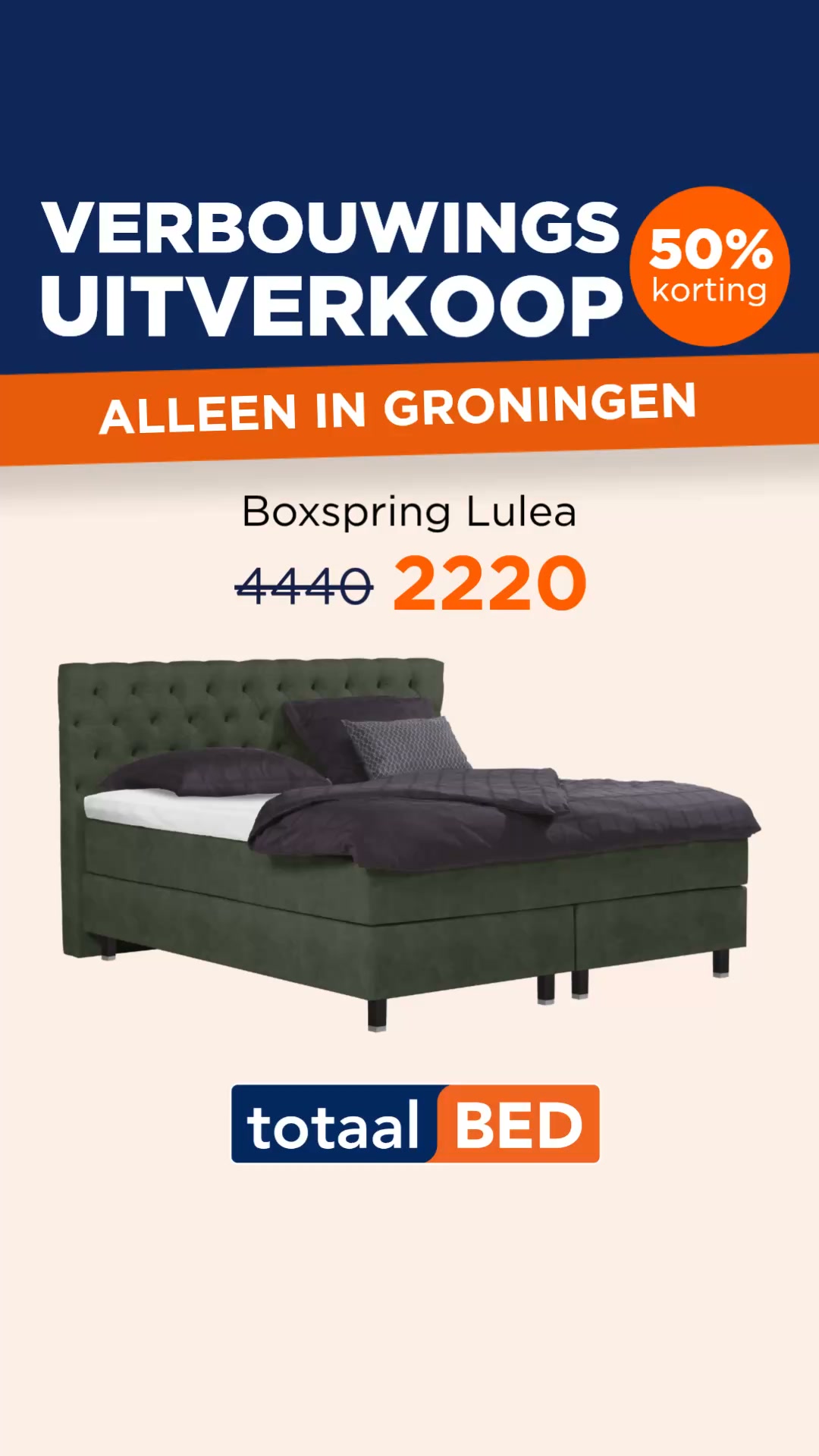 50% korting op showroommodellen