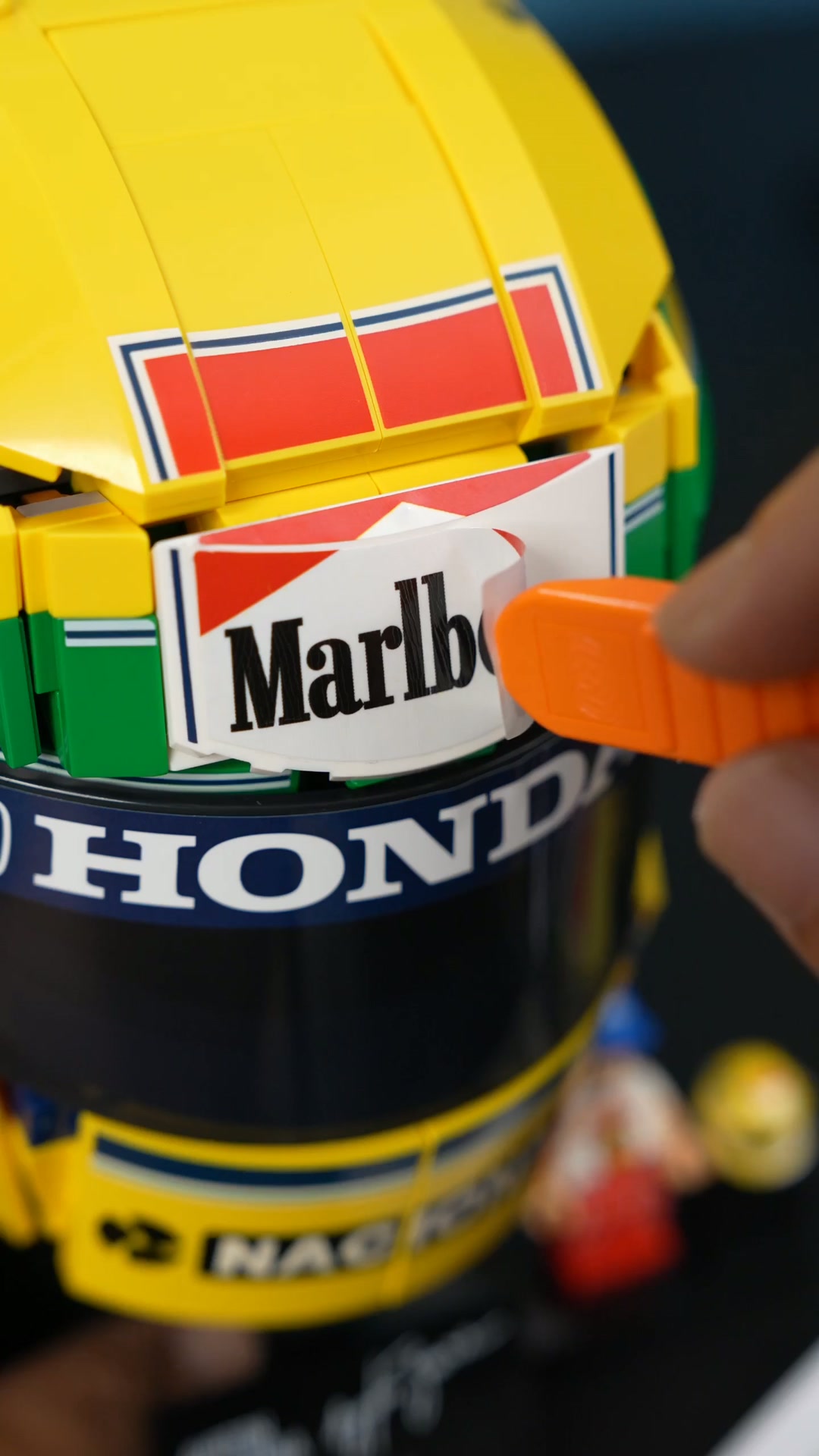 Wall mounted Display Case For LEGO® Editions F1 helmets