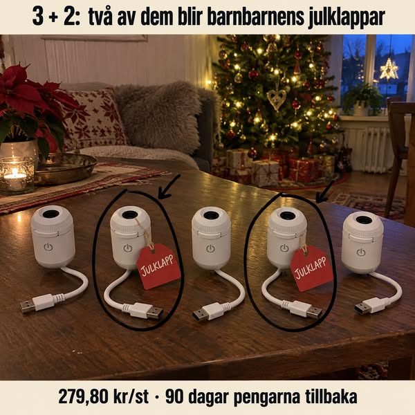 Fem stjärnhimlar, två under granen