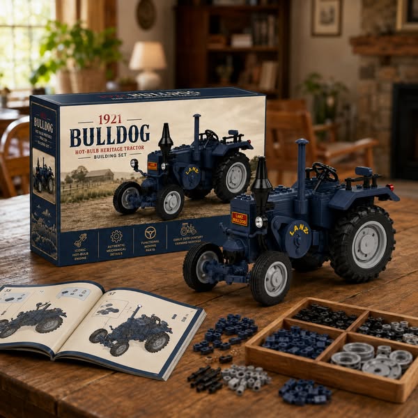 1921 Bulldog Hot-Bulb Heritage Tractor Building Set