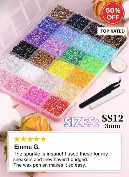 DIY Nail Flatback Rhinestones
