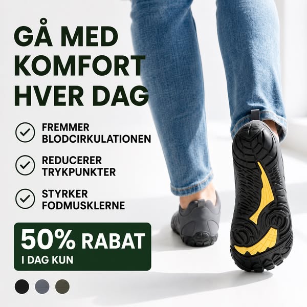 Vandafvisende barfodssko