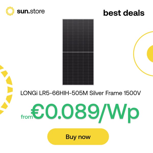 LONGi LR5-66HIH-505M Silver Frame 1500V