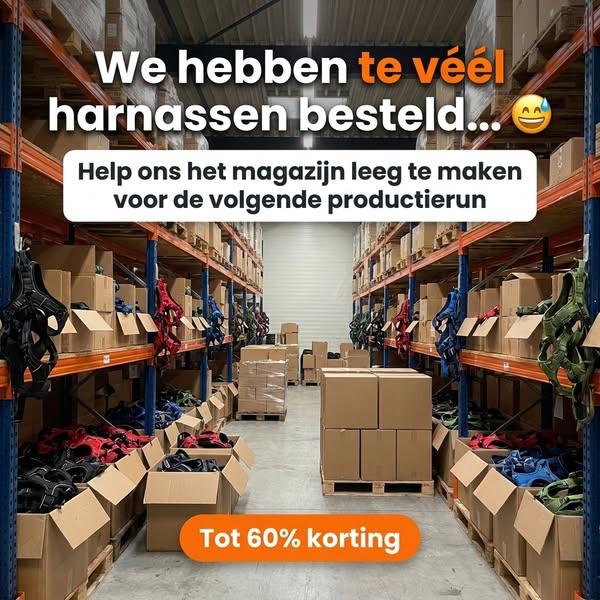We ruimen onze voorraad op voor de volgende lading