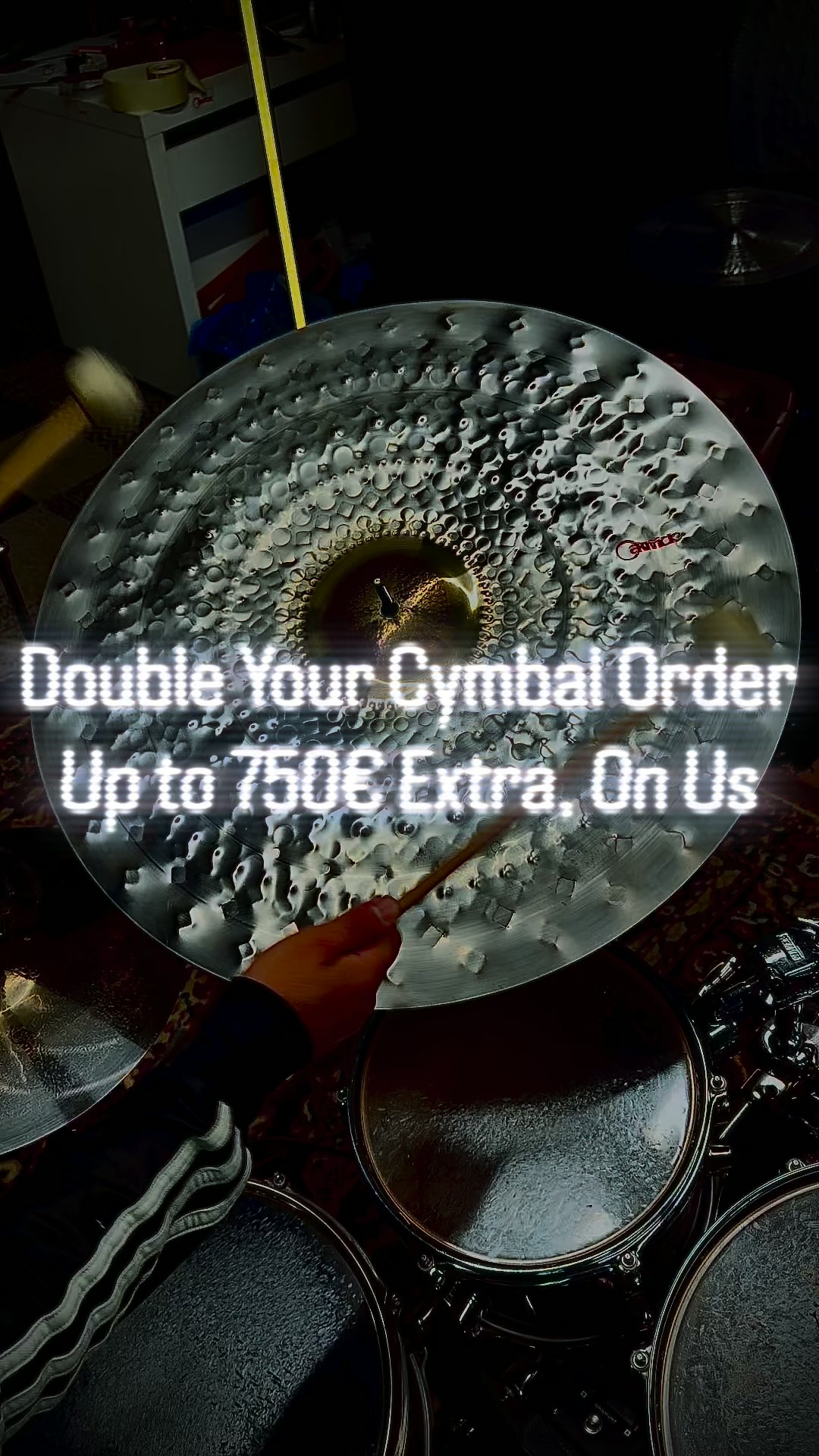 We double your order. Get up to 3 free cymbals.