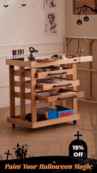 Premium artist storage cart