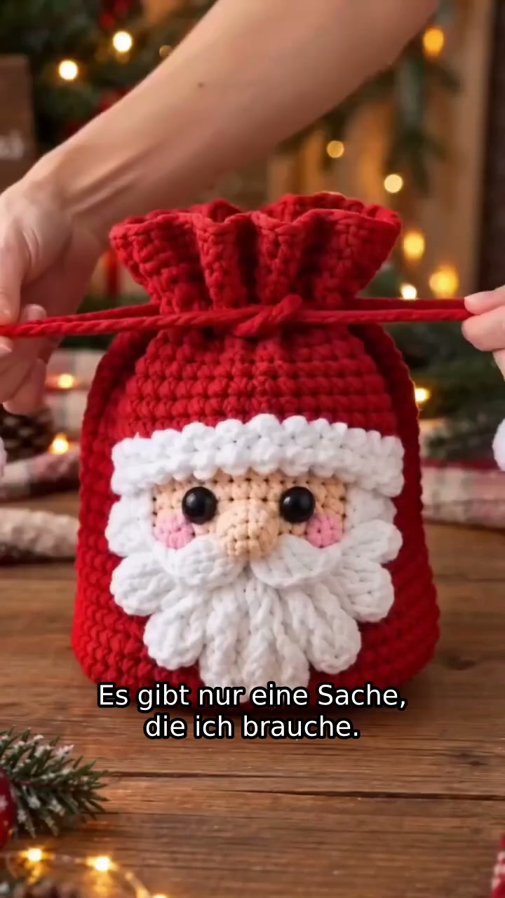 Weihnachtliche Stoffbeutel für Geschenke