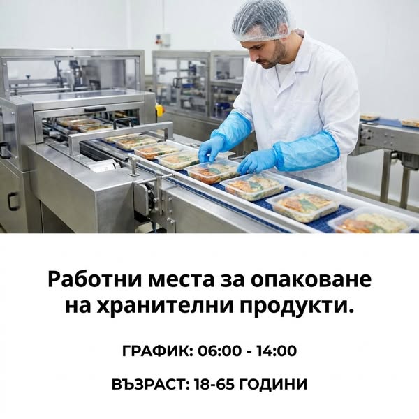 Работа в областта на опаковането на храни
