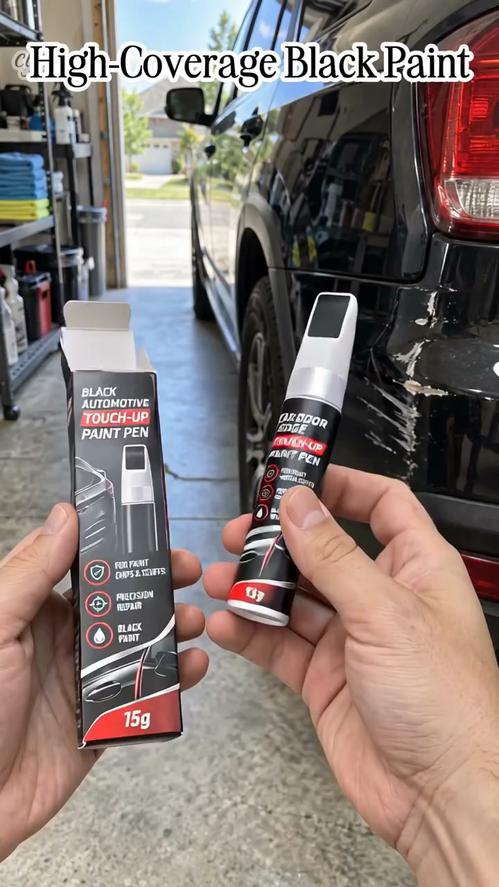 Black Auto Scratch Touch-Up Pen – Precision Paint for Small Chips & Marks