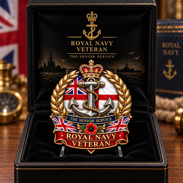 Royal Navy Veteran “The Senior Service” Collectable Metal Badge