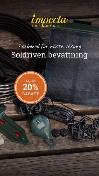 Upp till 20 % på bevattning