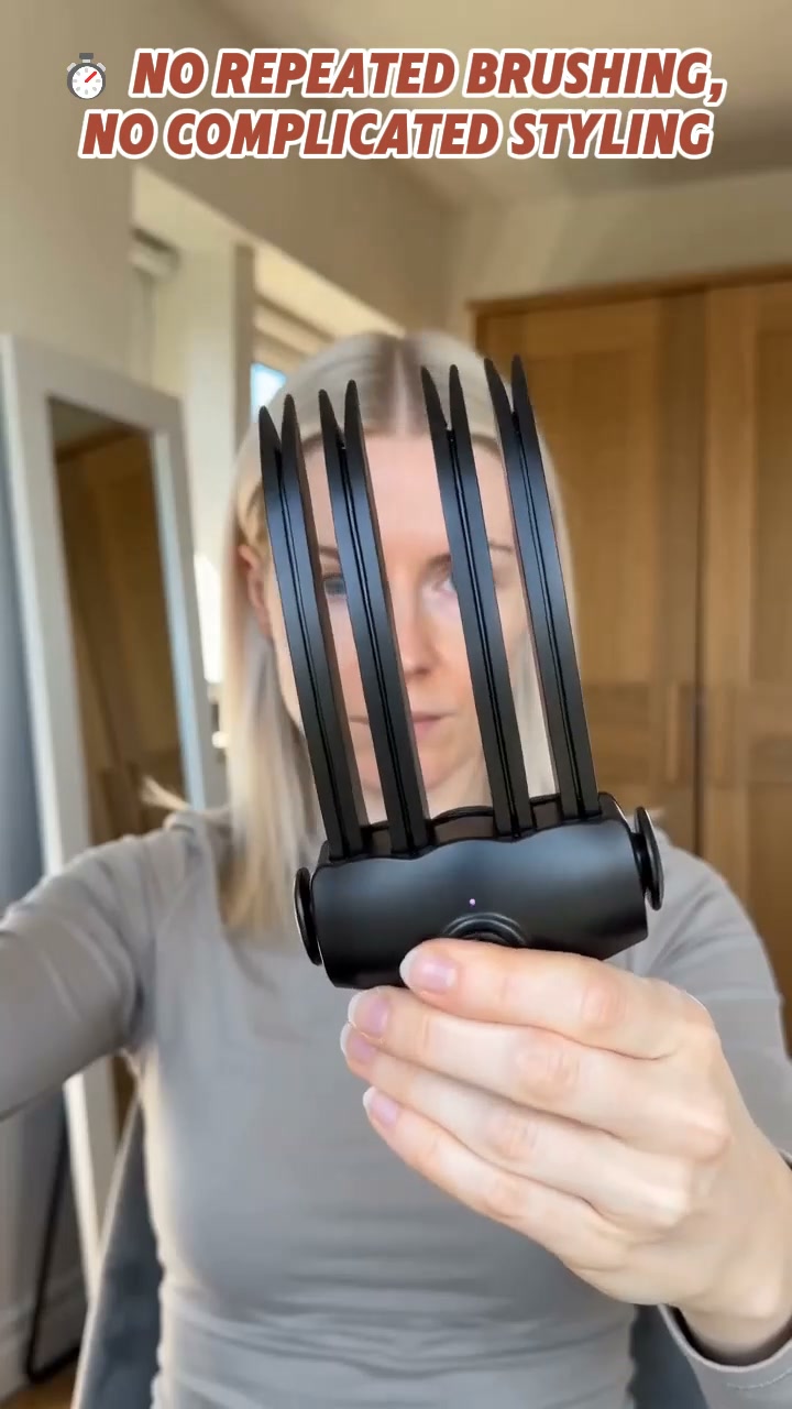 Over 48,000 Sold Cordless Heated Root Volumizing Hair Clip – Portable Styling Tool for Fine, Straight Hair
