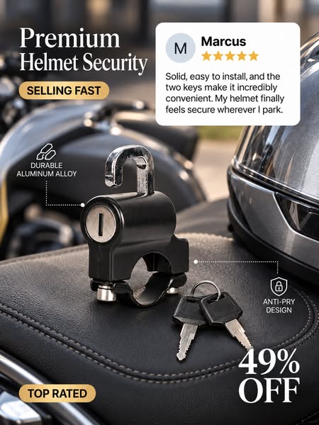 Universal Motorcycle Helmet Lock