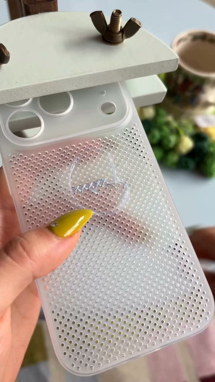 Viral Cross-Stitch iPhone Case