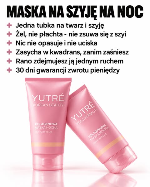 Maska nocna na twarz i szyję