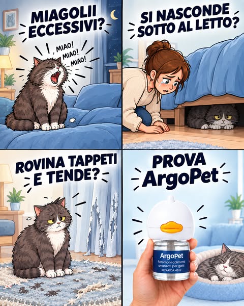 Aiuta il tuo gatto a vivere senza stress con Argopet.