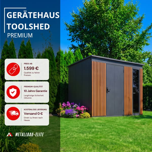 Modernes Gerätehaus mit Stil.