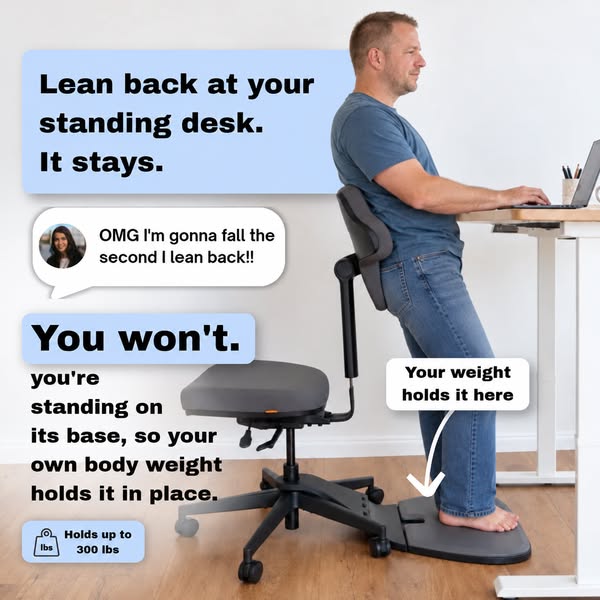 The leaning chair that won’t roll away