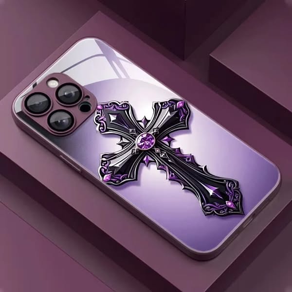 Purple Cross Electroplated Case