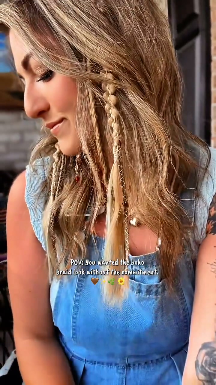 Boho Beaded Clip-In Braids – Effortless Festival & Everyday Hair Transformation
