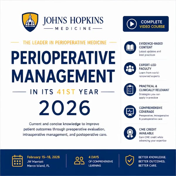 Perioperative Management 2026 — 41st Year