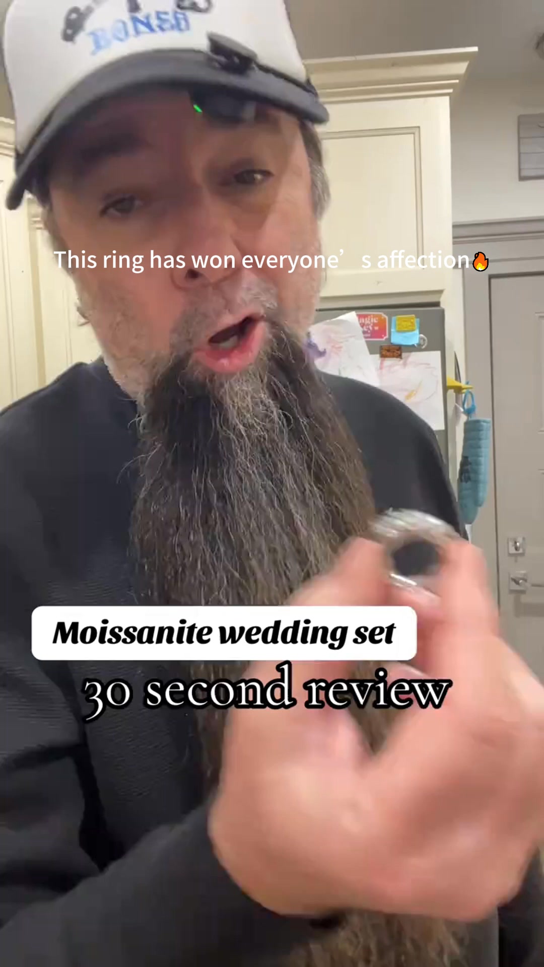 Three-Stone & Half Eternity Moissanite Ring Set