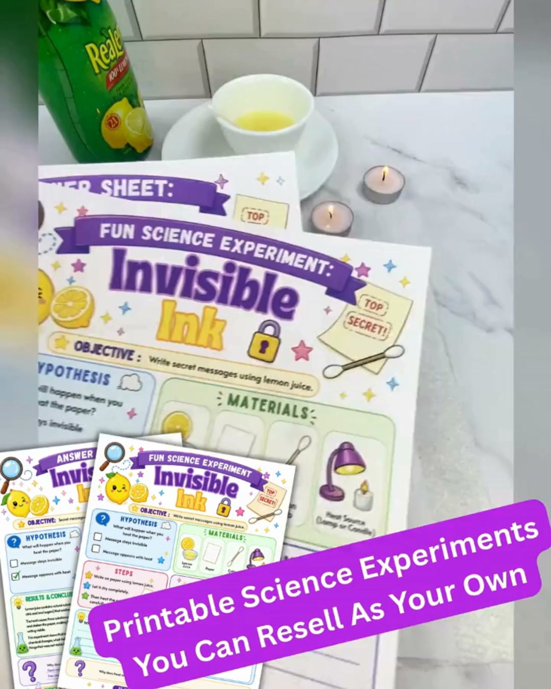 53 Science Printables Ready to Sell!