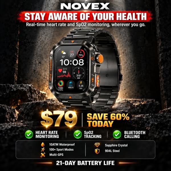 $79. GPS. 21-Day Battery. Waterproof. Calls & Notifications on your wrist. Health tracking 24/7.