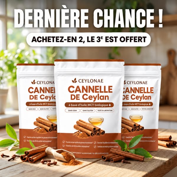 Cannelle de Ceylan 7200 mg + Huile MCT