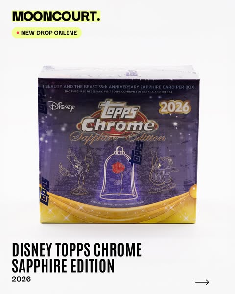 Topps Chrome Disney Sapphire Beauty and the Beast Drop