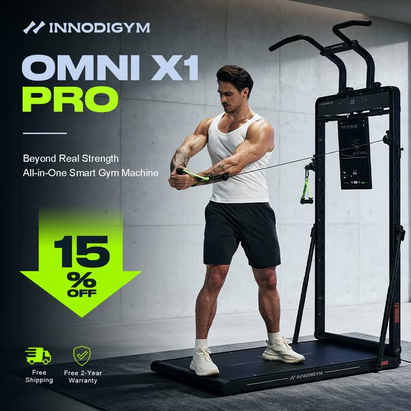 INNODIGYM OMNI X1 Pro Smart Home Gym – 120kg Digital Resistance & AI-Assisted Pull-Ups System