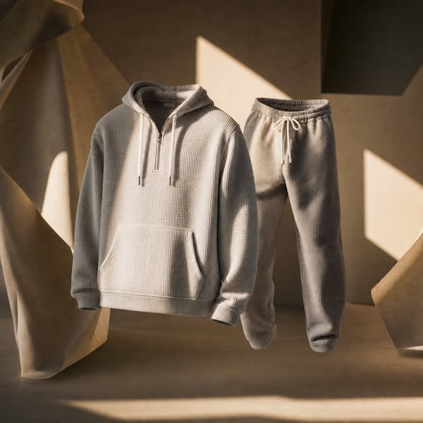 Hudson Waffle-Knit Set