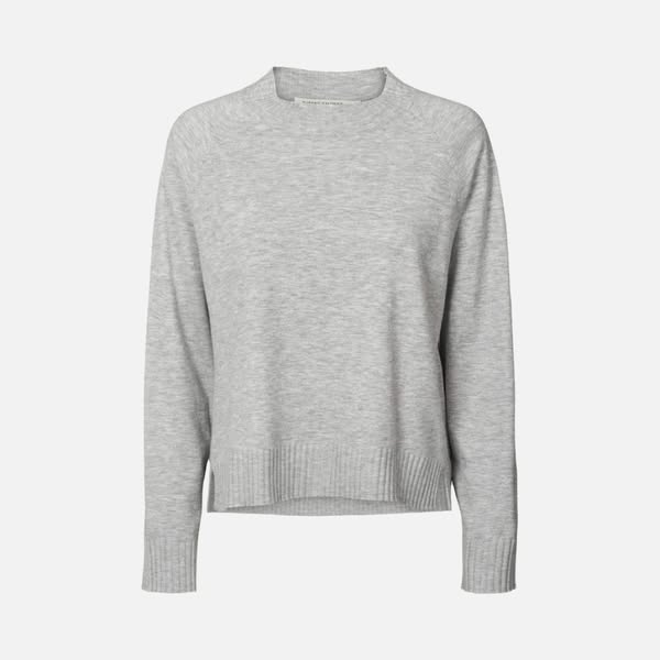 Knit lounge boxy sweater I Grey melange