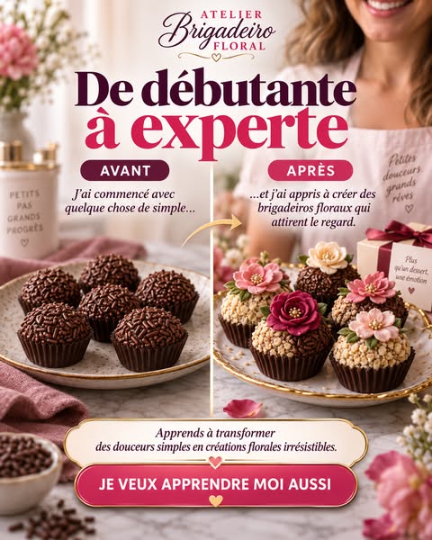 Apprenez les brigadeiros floraux dès zéro