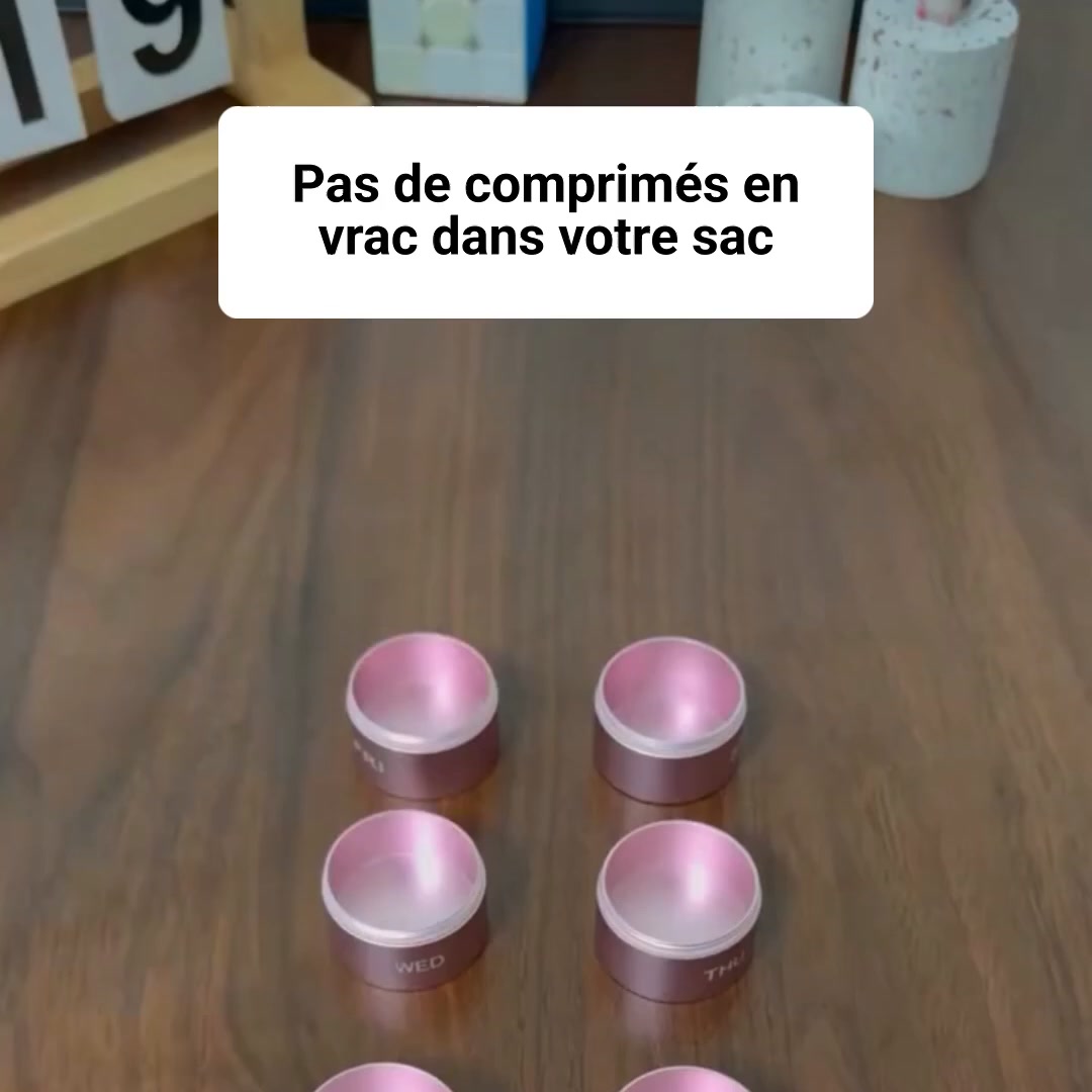 Smart Dose™ – Pilulier Hebdomadaire en Métal avec 7 Compartiments