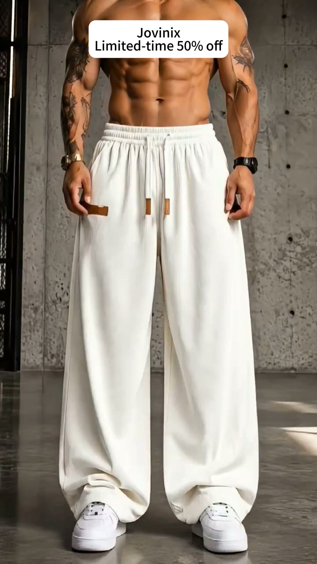 Get these ribbed wide-leg pants now while they’re 50% OFF