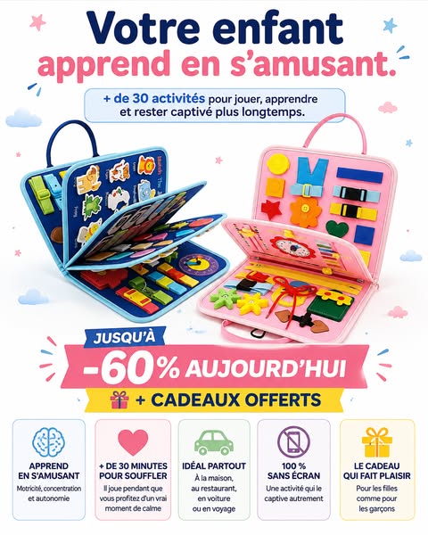 Profitez jusqu'à -60 % de remise et de la livraison offerte aujourd'hui.