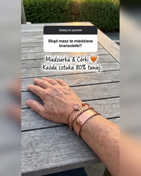 Miedziane bransoletki z duszą